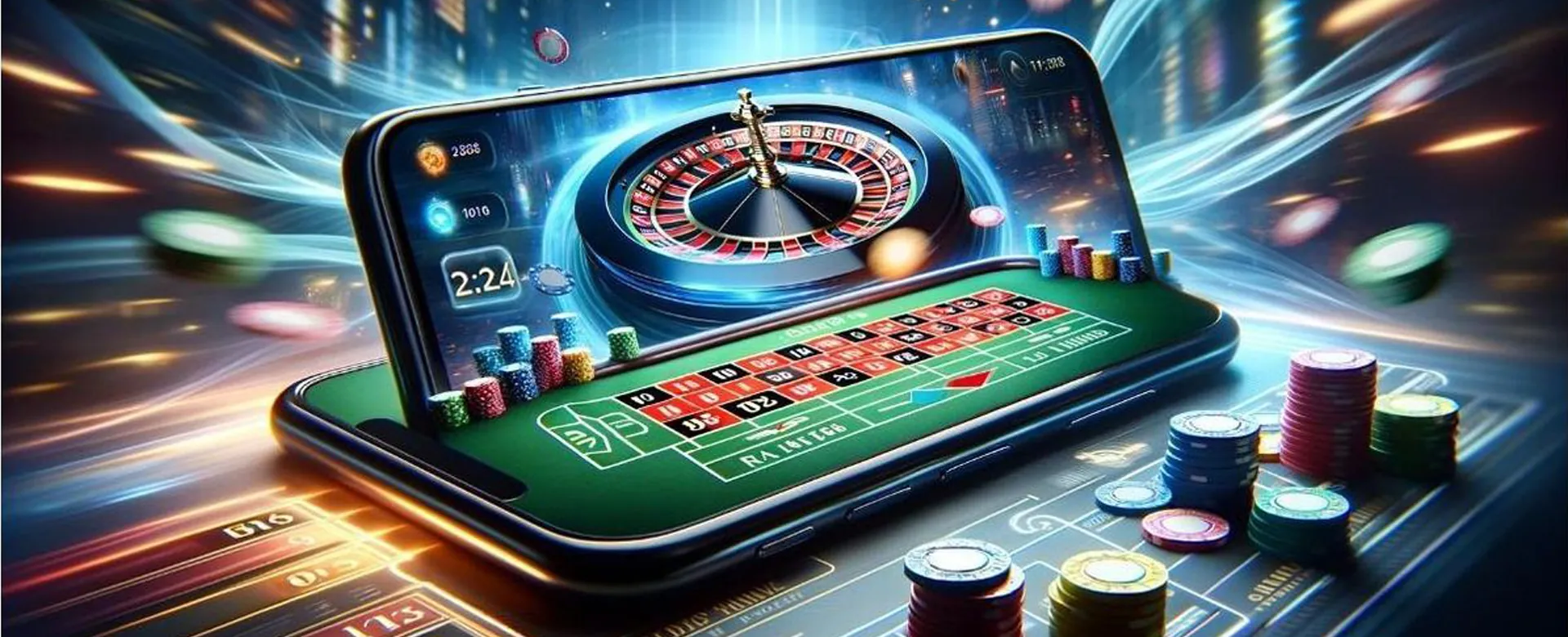 Abstract lights and gaming elements background for 774pub